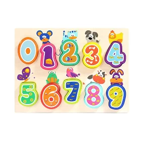 Top Bright drvena igračka za decu Slagalica brojeva