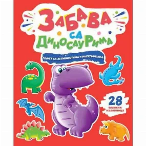 Vulkančić knjiga za decu Zabava sa nalepnicama Dinosauri